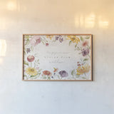 August Blooms VII by Silvia Vassileva. shown as a paper print in a natural frame. Available as a archival giclee rolled canvas, fine art paper, or poster print. SKU 76232i.