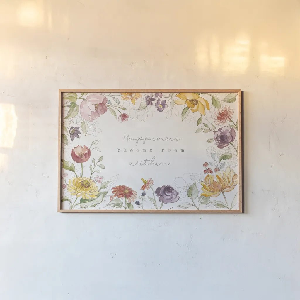 August Blooms VII by Silvia Vassileva. shown as a paper print in a natural frame. Available as a archival giclee rolled canvas, fine art paper, or poster print. SKU 76232i.