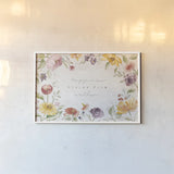 August Blooms VII by Silvia Vassileva. shown as a paper print in a white frame. Available as a archival giclee rolled canvas, fine art paper, or poster print. SKU 76232i.