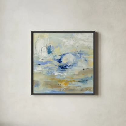 August Morning by Silvia Vassileva. Shown in a sleek black glass frame for a contemporary gallery look. Available as an archival giclee rolled canvas, fine art paper, or poster print. SKU 46904a.