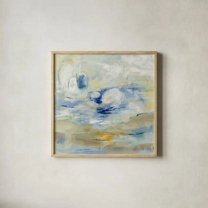 August Morning by Silvia Vassileva. Shown in a natural wood glass frame for a timeless modern aesthetic. Available as an archival giclee rolled canvas, fine art paper, or poster print. SKU 46904a.