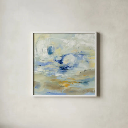 August Morning by Silvia Vassileva. Shown in a crisp white glass frame for a clean and minimalist style. Available as an archival giclee rolled canvas, fine art paper, or poster print. SKU 46904a.