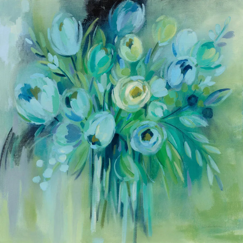 Aurora Borealis Florals by Silvia Vassileva. SKU 59953a. Archival Giclee Fine art print for wall decor.