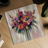 Autumn Bouquet by Silvia Vassileva. Shown as a detailed flat fine art print, highlighting archival giclee quality. Available as an archival giclee rolled canvas, fine art paper, or poster print. SKU 47326a.