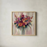 Autumn Bouquet by Silvia Vassileva. Shown in a natural wood glass frame for a timeless modern aesthetic. Available as an archival giclee rolled canvas, fine art paper, or poster print. SKU 47326a.