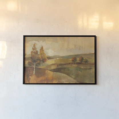 Autumn Hills by Silvia Vassileva. shown as a paper print in a black flame. Available as a archival giclee rolled canvas, fine art paper, or poster print. SKU 3974i.