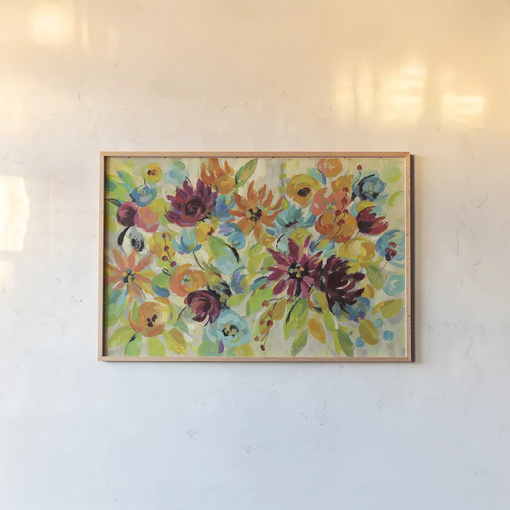 Autumn Joy by Silvia Vassileva. shown as a paper print in a natural frame. Available as a archival giclee rolled canvas, fine art paper, or poster print. SKU 28654i.