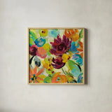 Autumn Joy II by Silvia Vassileva. Shown in a natural wood glass frame for a timeless modern aesthetic. Available as an archival giclee rolled canvas, fine art paper, or poster print. SKU 29243a.