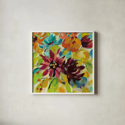 Autumn Joy III by Silvia Vassileva. Shown in a crisp white glass frame for a clean and minimalist style. Available as an archival giclee rolled canvas, fine art paper, or poster print. SKU 29244a.