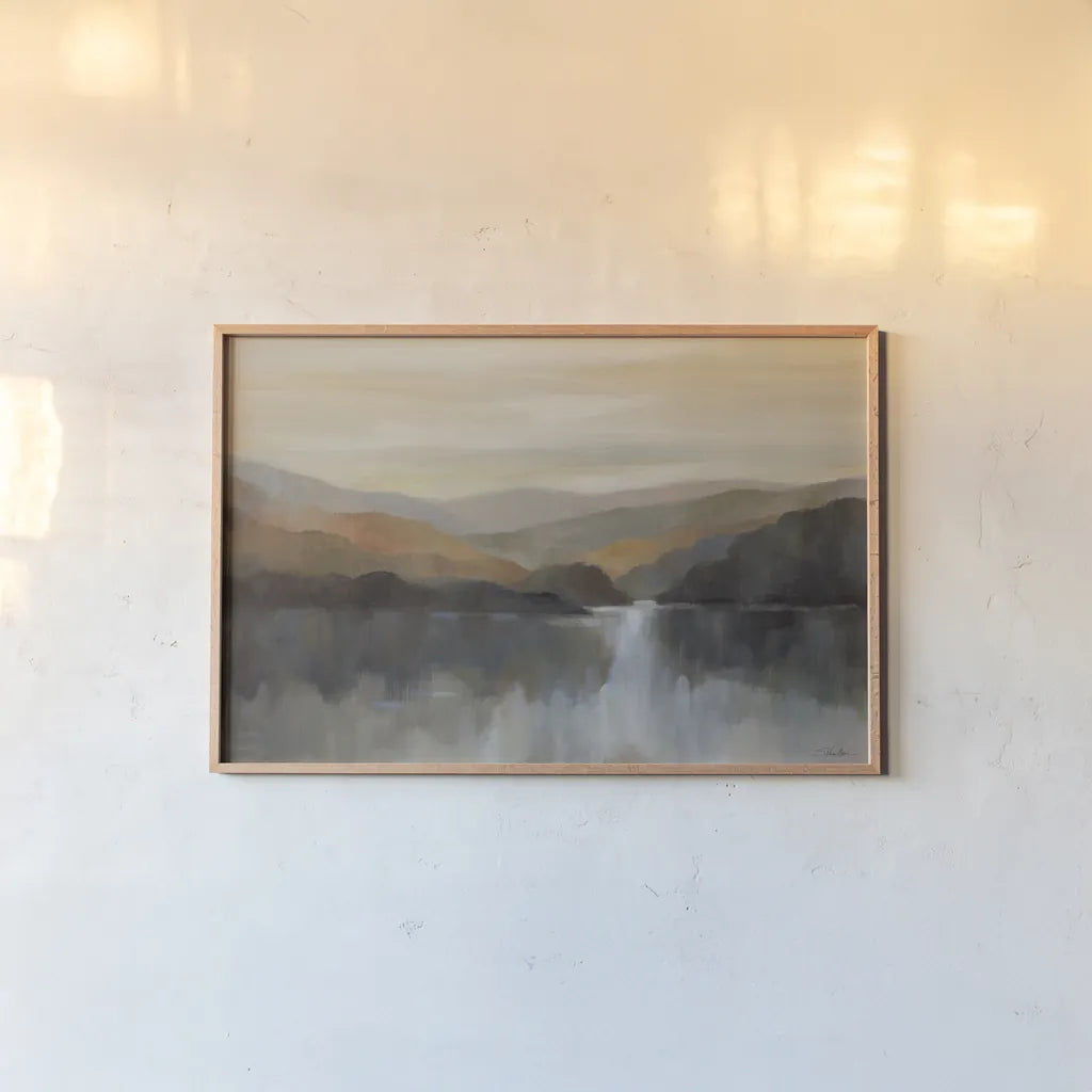 Autumn Path by Silvia Vassileva. shown as a paper print in a natural frame. Available as a archival giclee rolled canvas, fine art paper, or poster print. SKU 94419i.