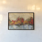 Autumn River Reflection by Silvia Vassileva. shown as a paper print in a black flame. Available as a archival giclee rolled canvas, fine art paper, or poster print. SKU 58439i.