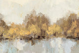Autumn River Reflection Gold by Silvia Vassileva. SKU 62631i. Archival Giclee Fine art print for wall decor.