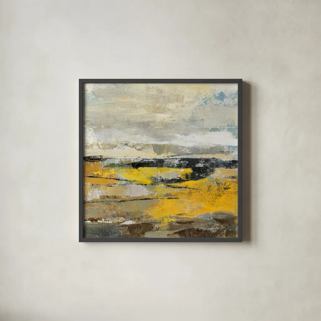 Before the Spring II by Silvia Vassileva. Shown in a sleek black glass frame for a contemporary gallery look. Available as an archival giclee rolled canvas, fine art paper, or poster print. SKU 85628a.