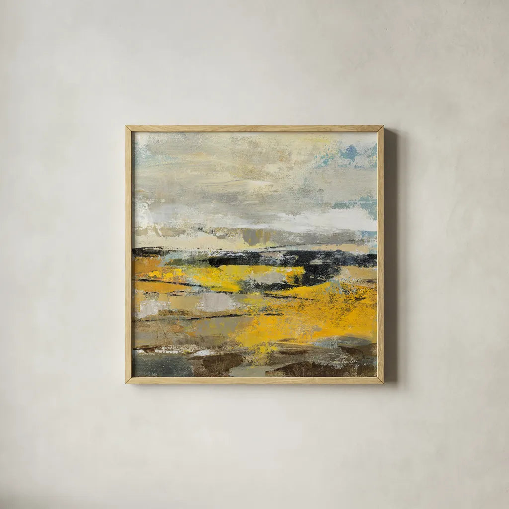 Before the Spring II by Silvia Vassileva. Shown in a natural wood glass frame for a timeless modern aesthetic. Available as an archival giclee rolled canvas, fine art paper, or poster print. SKU 85628a.