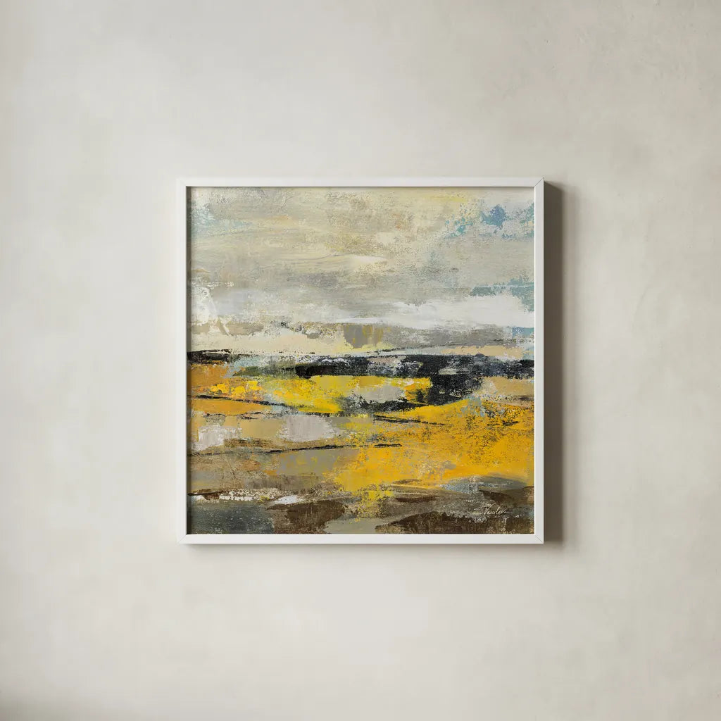 Before the Spring II by Silvia Vassileva. Shown in a crisp white glass frame for a clean and minimalist style. Available as an archival giclee rolled canvas, fine art paper, or poster print. SKU 85628a.