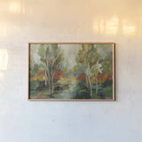 Birch Trees by Silvia Vassileva. shown as a paper print in a natural frame. Available as a archival giclee rolled canvas, fine art paper, or poster print. SKU 102544i.