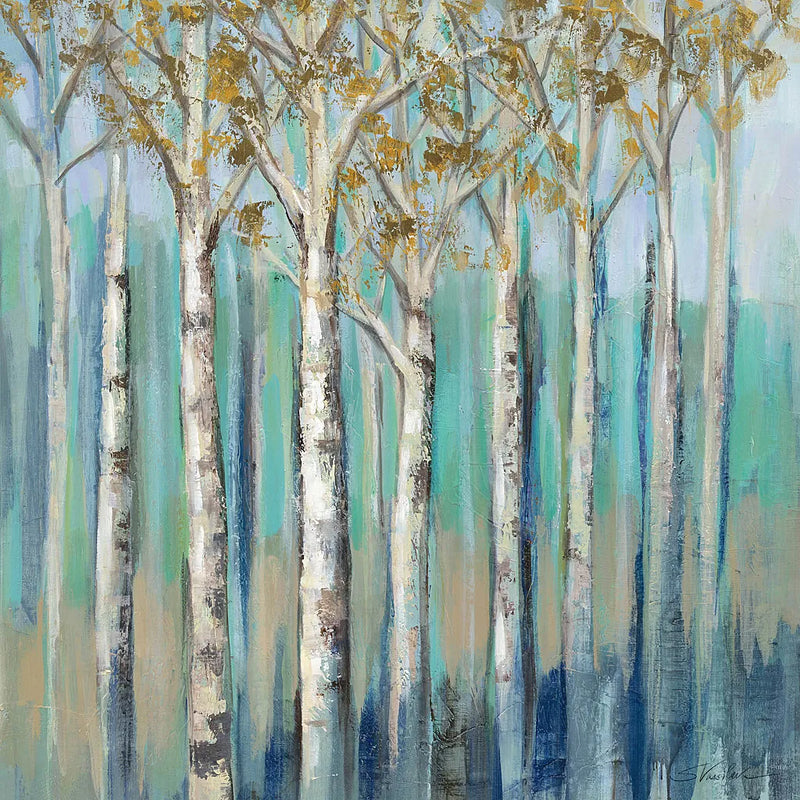 Birches at Dawn by Silvia Vassileva. SKU 17591a. Archival Giclee Fine art print for wall decor.