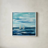 Black Sea I by Silvia Vassileva. Shown in a crisp white glass frame for a clean and minimalist style. Available as an archival giclee rolled canvas, fine art paper, or poster print. SKU 46656a.