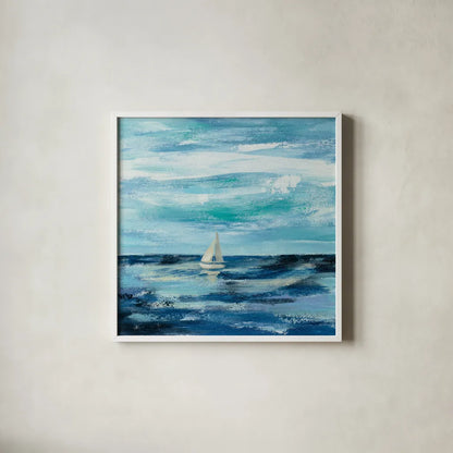 Black Sea II by Silvia Vassileva. Shown in a crisp white glass frame for a clean and minimalist style. Available as an archival giclee rolled canvas, fine art paper, or poster print. SKU 46657a.
