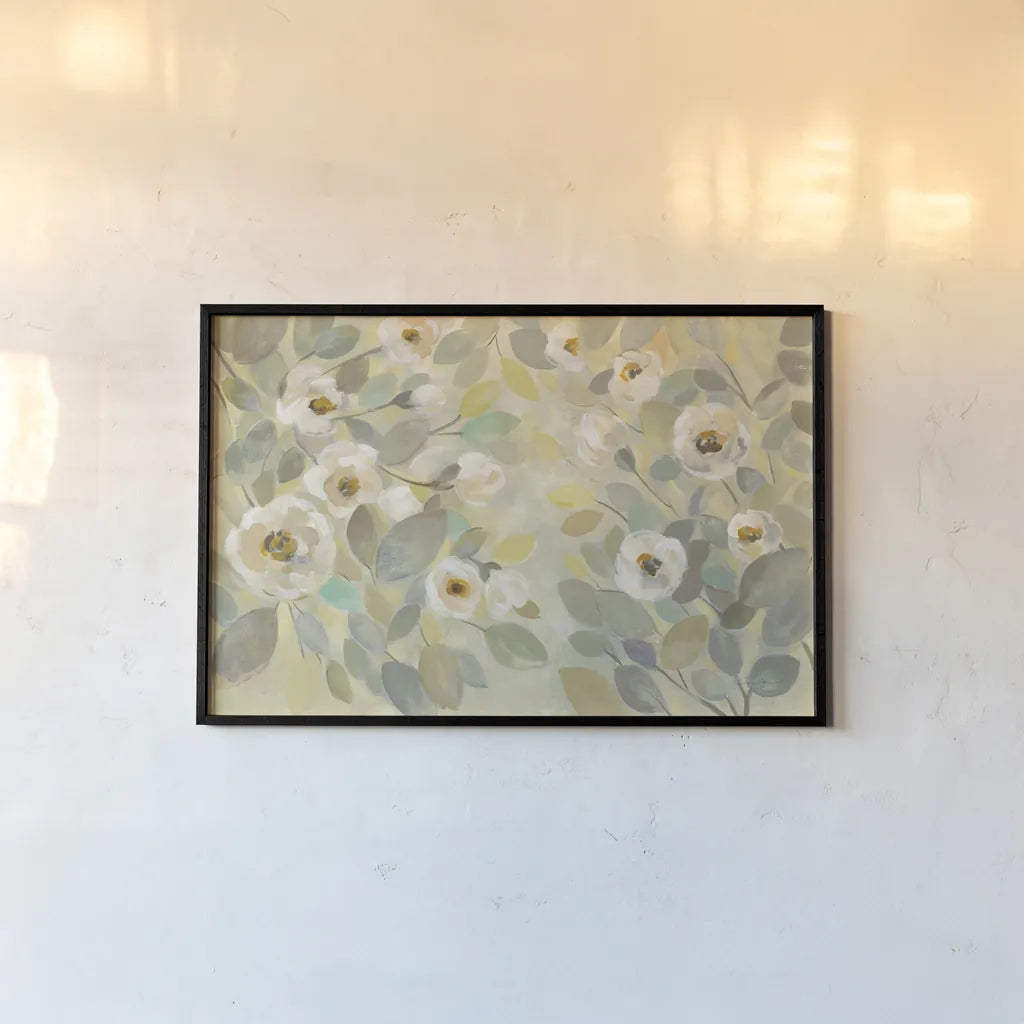 Blooming Branches by Silvia Vassileva. shown as a paper print in a black flame. Available as a archival giclee rolled canvas, fine art paper, or poster print. SKU 31692i.