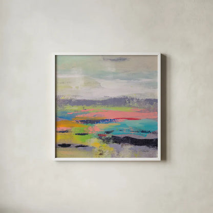 Blooming Field I by Silvia Vassileva. Shown in a crisp white glass frame for a clean and minimalist style. Available as an archival giclee rolled canvas, fine art paper, or poster print. SKU 79159a.