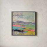 Blooming Field II by Silvia Vassileva. Shown in a sleek black glass frame for a contemporary gallery look. Available as an archival giclee rolled canvas, fine art paper, or poster print. SKU 79160a.
