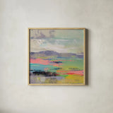 Blooming Field II by Silvia Vassileva. Shown in a natural wood glass frame for a timeless modern aesthetic. Available as an archival giclee rolled canvas, fine art paper, or poster print. SKU 79160a.