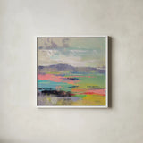 Blooming Field II by Silvia Vassileva. Shown in a crisp white glass frame for a clean and minimalist style. Available as an archival giclee rolled canvas, fine art paper, or poster print. SKU 79160a.