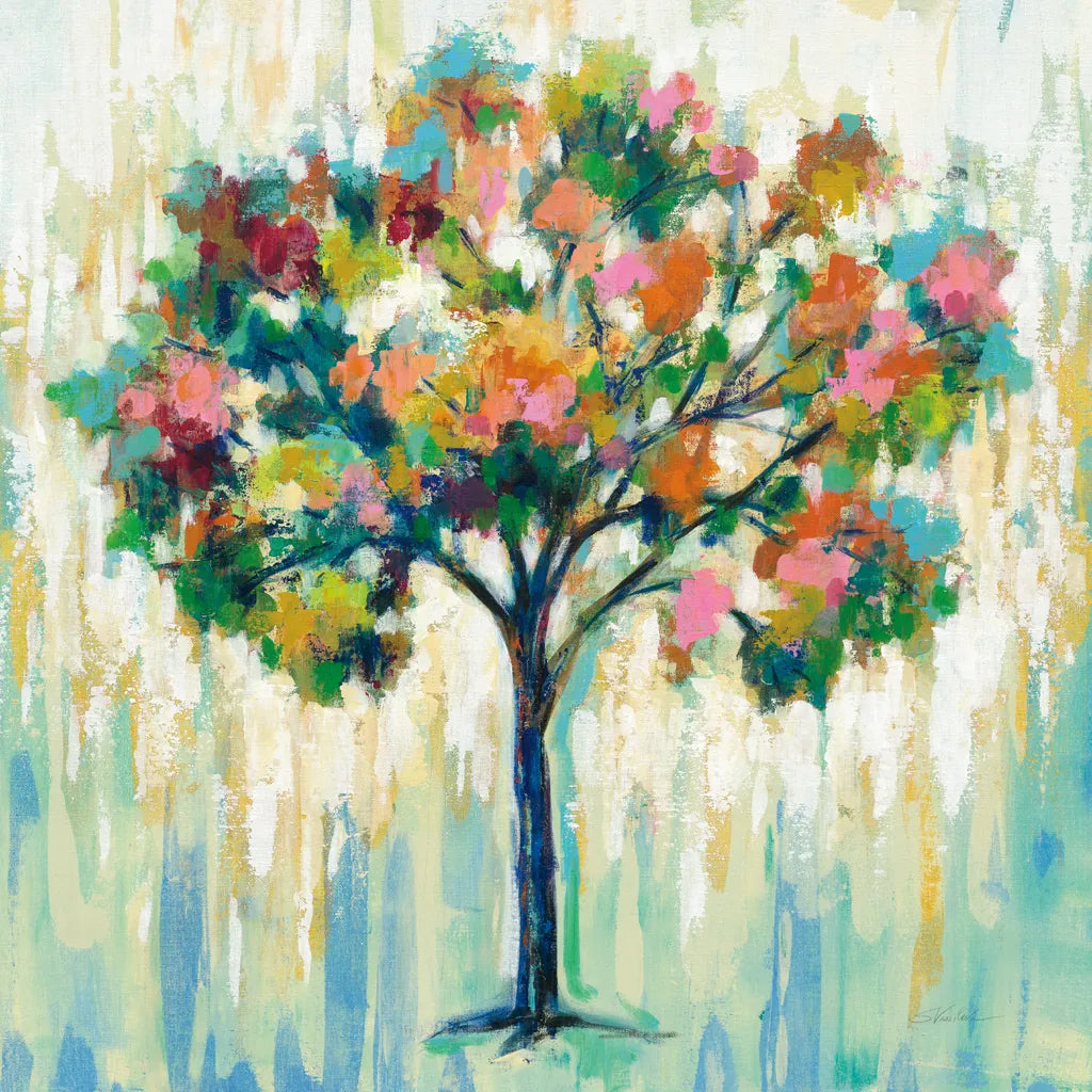 Blooming Tree by Silvia Vassileva. SKU 62963a. Archival Giclee Fine art print for wall decor.