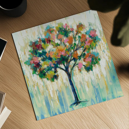 Blooming Tree by Silvia Vassileva. Shown as a detailed flat fine art print, highlighting archival giclee quality. Available as an archival giclee rolled canvas, fine art paper, or poster print. SKU 62963a.