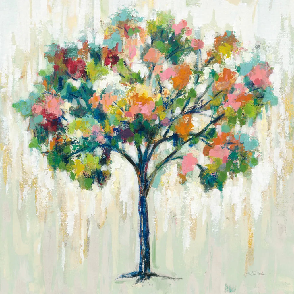 Blooming Tree Neutral by Silvia Vassileva. SKU 63173a. Archival Giclee Fine art print for wall decor.