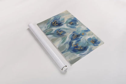 Blue Fairy Tale Floral III by Silvia Vassileva. shown as a rolled paper print. Available as archival giclee rolled canvas, fine art paper, or poster print. SKU 74394i.