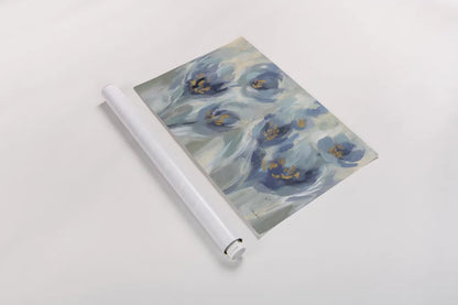 Blue Fairy Tale Floral III Light by Silvia Vassileva. shown as a rolled paper print. Available as archival giclee rolled canvas, fine art paper, or poster print. SKU 76389i.