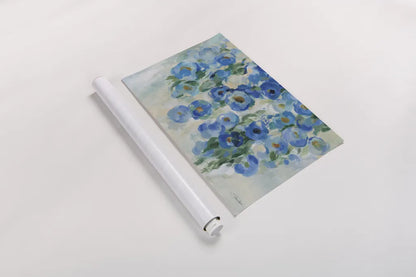 Blue Garden by Silvia Vassileva. shown as a rolled paper print. Available as archival giclee rolled canvas, fine art paper, or poster print. SKU 97920i.