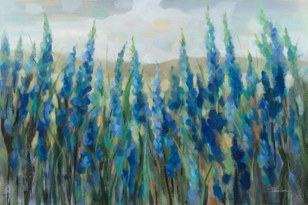 Blue Meadow by Silvia Vassileva. SKU 98567i. Archival Giclee Fine art print for wall decor.