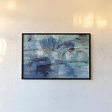 Blue Ultramarine Waves by Silvia Vassileva. shown as a paper print in a black flame. Available as a archival giclee rolled canvas, fine art paper, or poster print. SKU 73954i.
