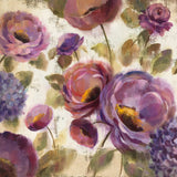 Blue and Purple Flower Song II by Silvia Vassileva. SKU 12459a. Archival Giclee Fine art print for wall decor.