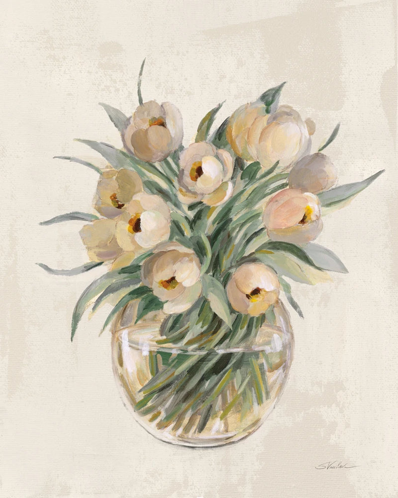 Blush Floral Bouquet White by Silvia Vassileva