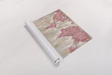 Blush World Map by Silvia Vassileva. shown as a rolled paper print. Available as archival giclee rolled canvas, fine art paper, or poster print. SKU 38248i.