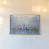Boats in the Harbor I by Silvia Vassileva. shown as a paper print in a natural frame. Available as a archival giclee rolled canvas, fine art paper, or poster print. SKU 33970i.