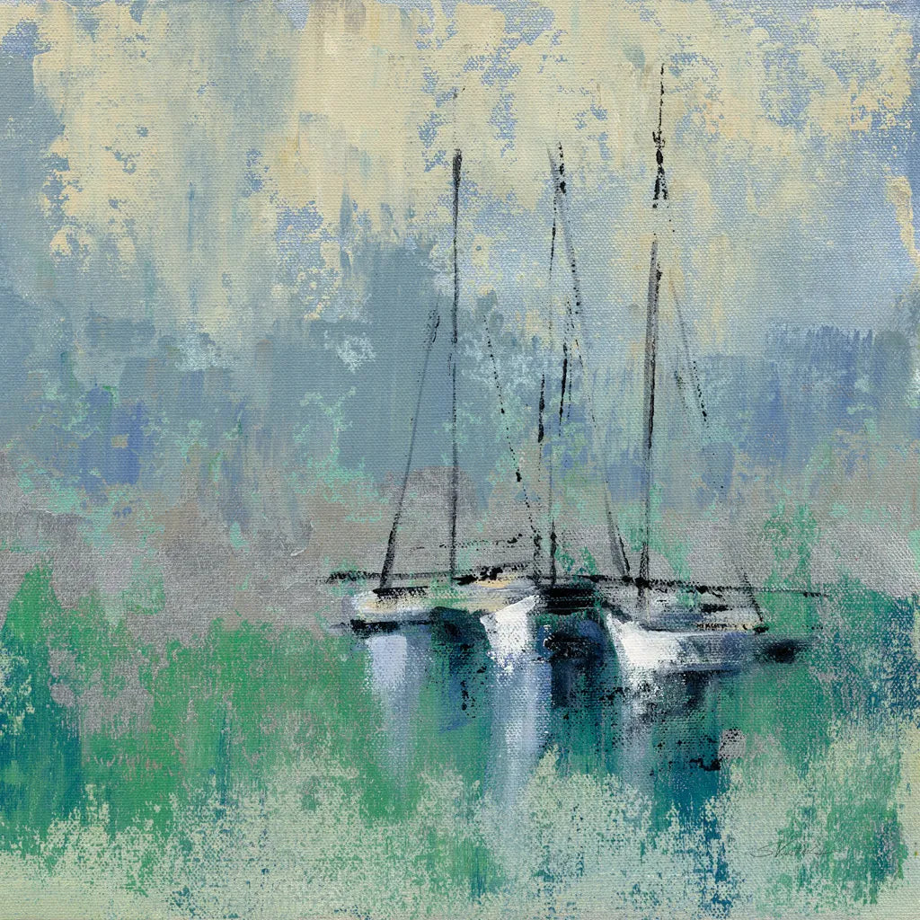 Boats in the Harbor II by Silvia Vassileva. SKU 33971a. Archival Giclee Fine art print for wall decor.
