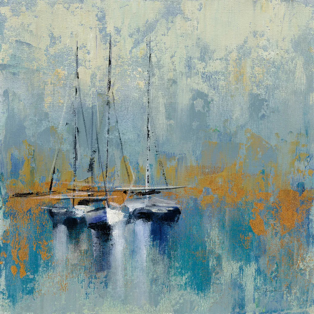 Boats in the Harbor III by Silvia Vassileva. SKU 33972a. Archival Giclee Fine art print for wall decor.