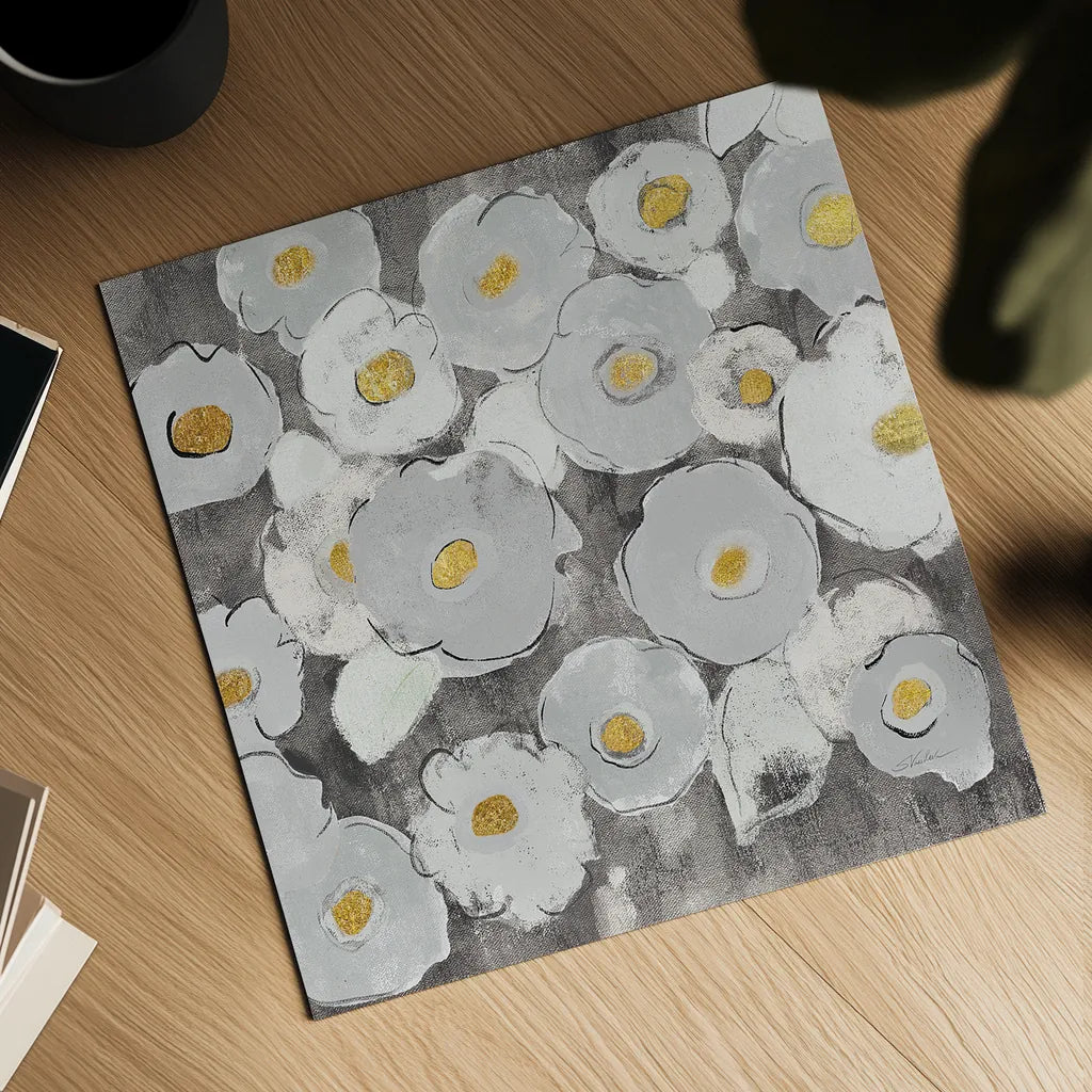 Bohemian Bouquet III Warm by Silvia Vassileva. Shown as a detailed flat fine art print, highlighting archival giclee quality. Available as an archival giclee rolled canvas, fine art paper, or poster print. SKU 31558a.