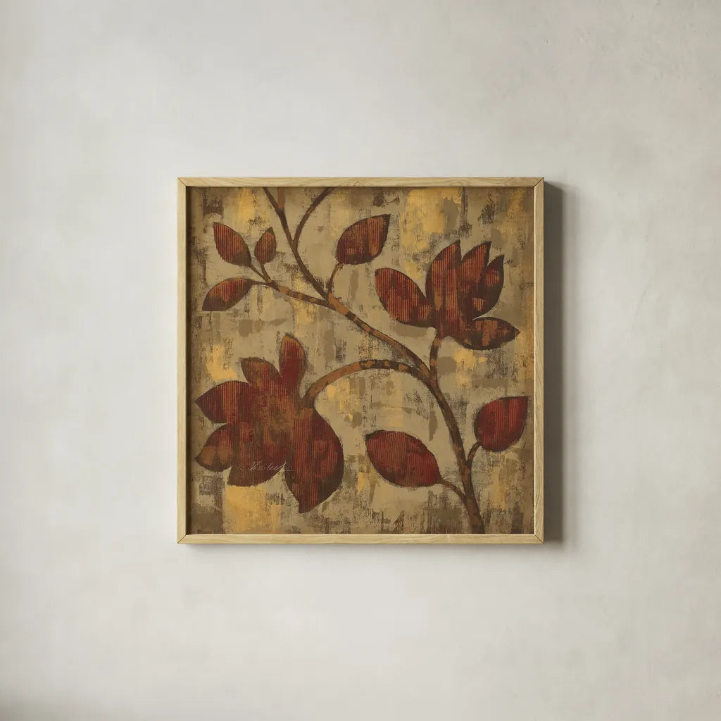 Bold Branches II by Silvia Vassileva. Shown in a natural wood glass frame for a timeless modern aesthetic. Available as an archival giclee rolled canvas, fine art paper, or poster print. SKU 8993a.