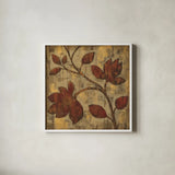 Bold Branches II by Silvia Vassileva. Shown in a crisp white glass frame for a clean and minimalist style. Available as an archival giclee rolled canvas, fine art paper, or poster print. SKU 8993a.