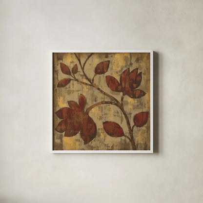 Bold Branches II by Silvia Vassileva. Shown in a crisp white glass frame for a clean and minimalist style. Available as an archival giclee rolled canvas, fine art paper, or poster print. SKU 8993a.