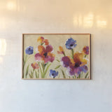 Bold Bright Flowers I by Silvia Vassileva. shown as a paper print in a natural frame. Available as a archival giclee rolled canvas, fine art paper, or poster print. SKU 19031i.