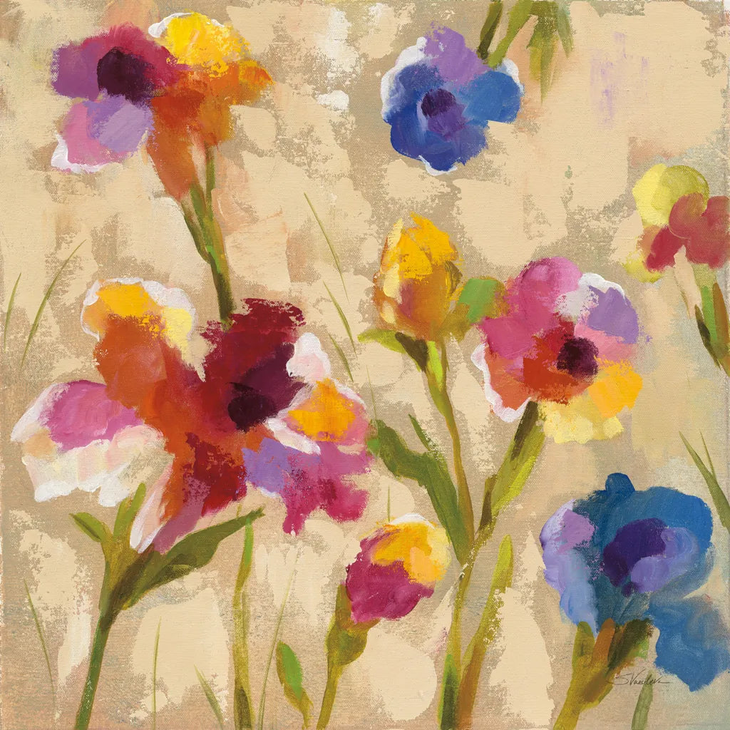Bold Bright Flowers II by Silvia Vassileva. SKU 15160a. Archival Giclee Fine art print for wall decor.