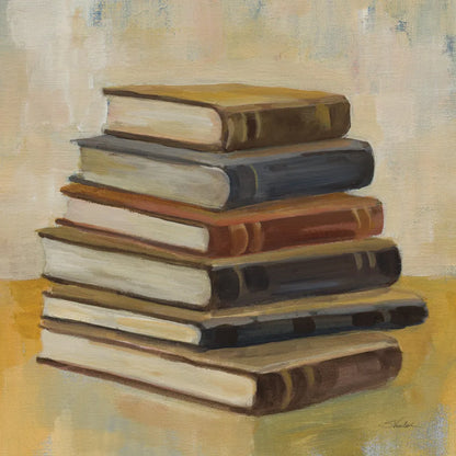 Books on the Porch II Sq by Silvia Vassileva. SKU 99049a. Archival Giclee Fine art print for wall decor.