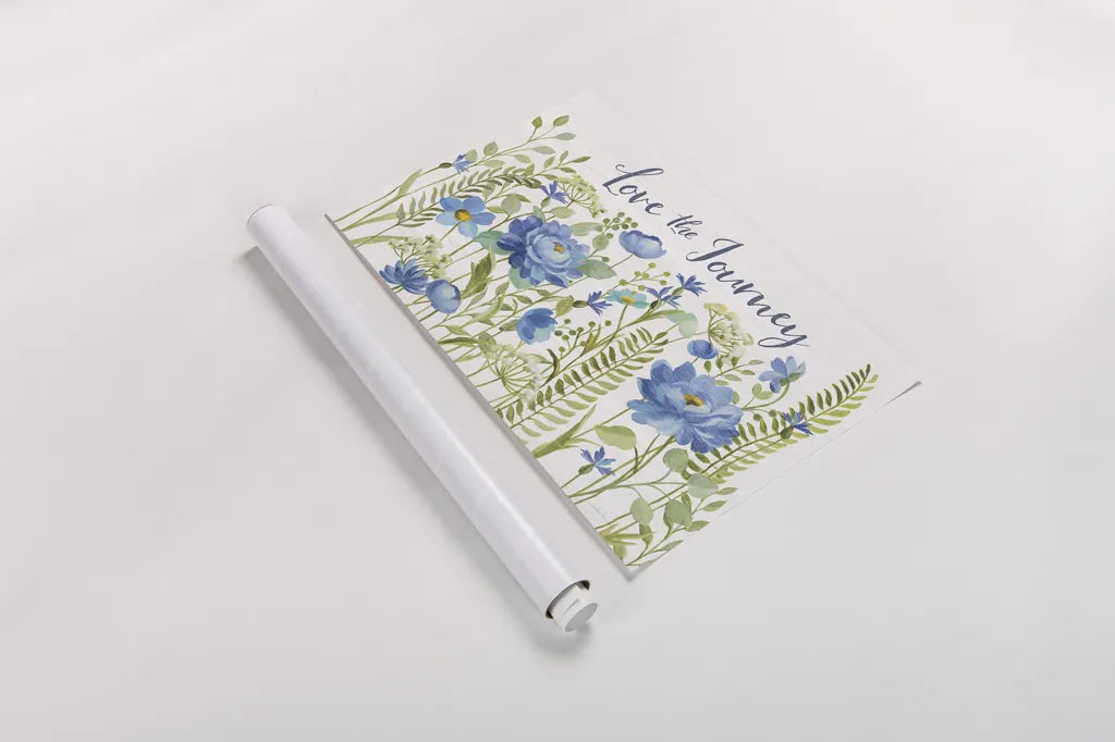 Botanical Blue II by Silvia Vassileva. shown as a rolled paper print. Available as archival giclee rolled canvas, fine art paper, or poster print. SKU 61780i.